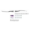 Kép 1/2 - Fogászati műszer Gracey +3 Access 00-0 Anterior, with stainless steel handle 39  fém nyéllel