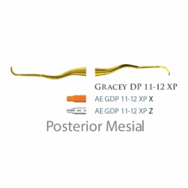 Fogászati műszer XP Gracey +3 Deep Pocket 11-12, with stainless steel handle 27  fém nyéllel