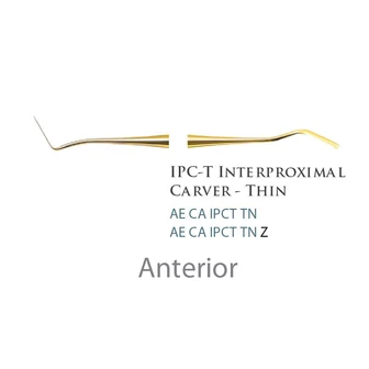 Fogászati műszer Composite Plastic Filling - Dr. Mopper Series IPC-T Interproximal Carver - Thin Anterior, acél markolattal