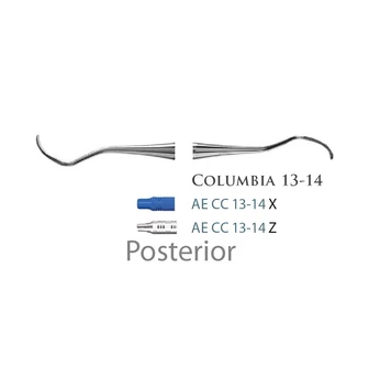 Fogászati műszer Universal Curette Columbia 13-14 Posterior, with stainless steel handle 40  fém nyéllel