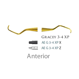 Fogászati műszer Gracey Standard 3-4 Anterior, with plastic handle 26  plasztik nyéllel