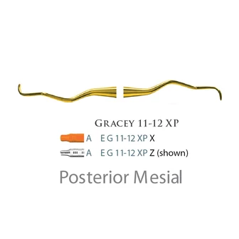 Fogászati műszer Gracey Standard 11-12 Posterior Mesial, with stainless steel handle 26  fém nyéllel