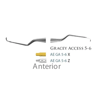 Fogászati műszer Gracey +3 Access 5-6 Anterior, with stainless steel handle 39  fém nyéllel