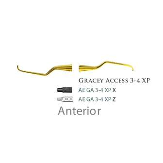 Fogászati műszer XP Gracey +3 Access 3-4 Anterior, with stainless steel handle 39  fém nyéllel