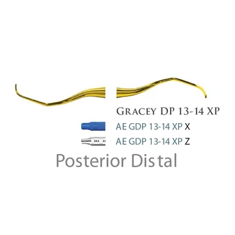 Fogászati műszer XP Gracey +3 Deep Pocket 13-14, with plastic handle 27  plasztik nyéllel