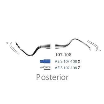 Fogászati műszer Scaler 107-108 Posterior, plasztik nyéllel