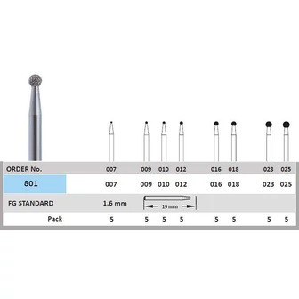 Surface Gyémánt kidolgozó fúró gömb 801 104 009