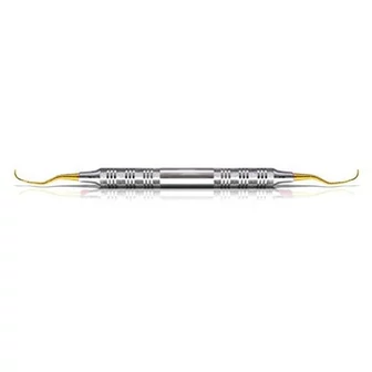 Fogászati műszer XP Universal Curette Langer 1-2 Posterior Mesial/Distal, acél markolattal