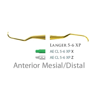 Fogászati műszer XP Universalküretten Langer 5-6 Anterior Mesial/Distal, with stainless steel handle 28  fém nyéllel