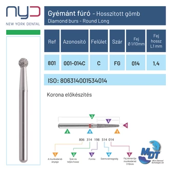 MDT fogászati gyémánt fúrók