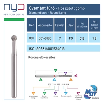 MDT fogászati gyémánt fúrók