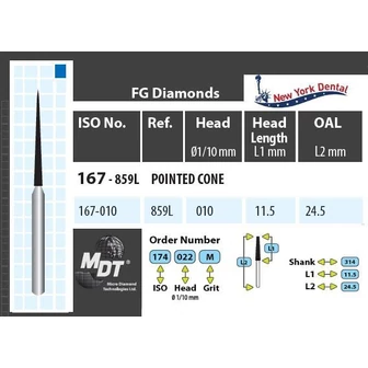 MDT Gyémánt Fúró Fissura 167-010M