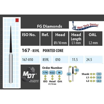 MDT Gyémánt Fúró Fissura 167-010F