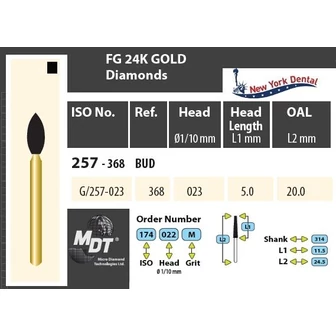 MDT fogászati gyémánt fúrók