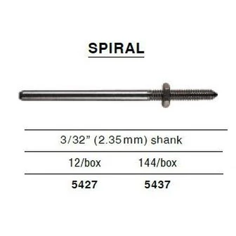 DEDECO Mandrel Spirál horonnyal 1db