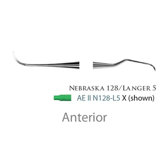 Fogászati műszer lant Scaler/Curette N128-L5 Anterior, plasztik nyéllel