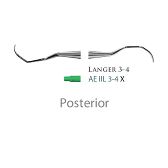 Fogászati műszer lant Curette Langer L3-4 Posterior, plasztik nyéllel