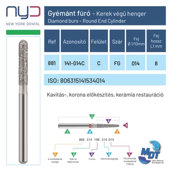 MDT fogászati gyémánt fúrók