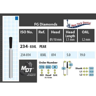 MDT fogászati gyémánt fúrók