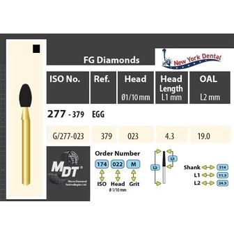MDT fogászati gyémánt fúrók