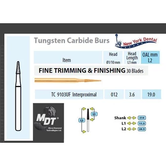 MDT FG Karbidfúró Interproximal TC 9103UF (30 pengés) MDT FG Karbidfúró Interproximal TC 9103UF (30 pengés)