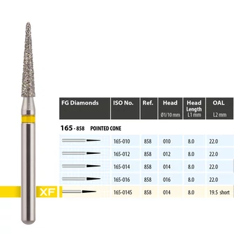 MDT Gyémánt fúró Tűhegyes 165-014SXF