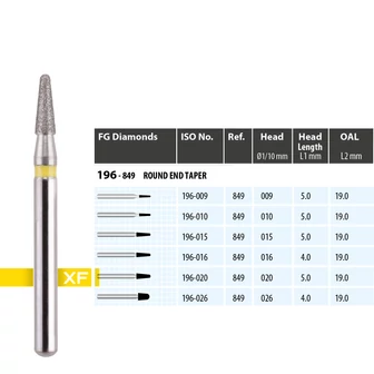 MDT fogászati gyémánt fúrók