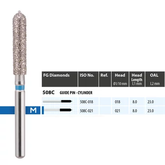 MDT Turbina gyémánt, vezetőtüskés henger 508C-021M