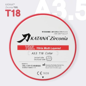 Katana Zirconia YML 18 mm A3.5