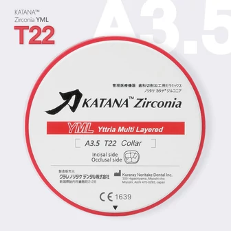 Katana Zirconia YML 22 mm A3.5