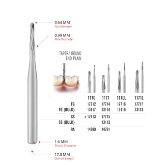 SS White FG Carbide orvosi fúró 1170S (17713)