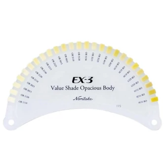 Noritake EX-3 C-Guide  Value Shade Opacious Body - "V-3D" opákdentin masszánkénti fogszínkulcs