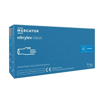 Mercator NITRYLEX kesztyű kék M - Gumikesztyű