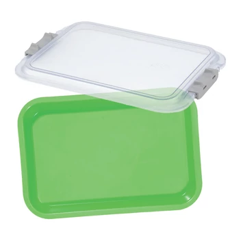 Zirc Mini Tray tálca Neon zöld+ Átlátszó zárható fedél