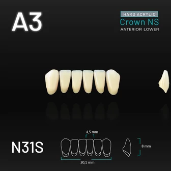 Yamahachi Acryl Crown NS alsó metsző A3 N31S