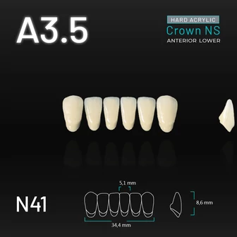 Yamahachi Acryl Crown NS alsó metsző A3,5 N41