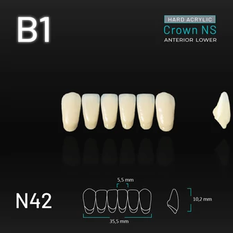 Yamahachi Acryl Crown NS alsó metsző B1 N42