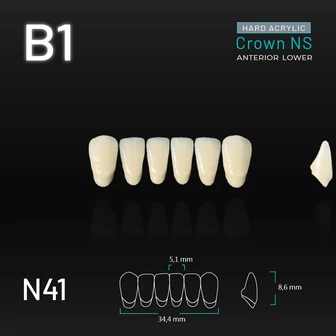 Yamahachi Acryl Crown NS alsó metsző B1 N41