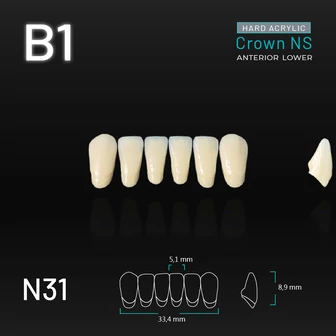 Yamahachi Acryl Crown NS alsó metsző B1 N31