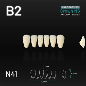 Yamahachi Acryl Crown NS alsó metsző B2 N41