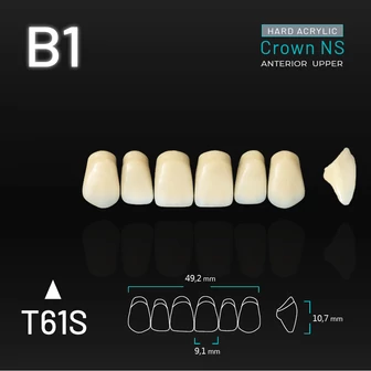 Yamahachi Akril Crown NS felső metsző B1-T61S