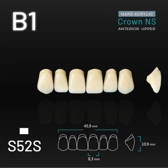 Yamahachi Acryl Crown NS upper anterior B1-S52S