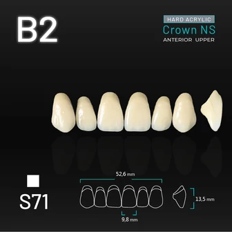 Yamahachi Acryl Crown NS felső metsző B2 S71