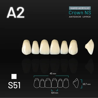 Yamahachi Acryl Crown NS upper anterior A2-S51
