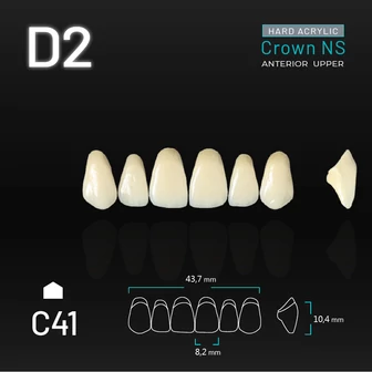 Yamahachi Acryl Crown NS felső metsző D2-C41