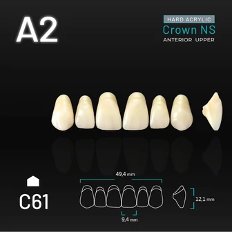 Yamahachi Acryl Crown NS felső metsző A2-C61