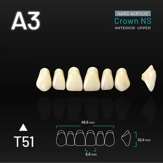 Yamahachi Acryl Crown NS felső metsző A3 T51