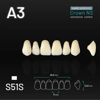 Yamahachi Acryl Crown NS felső metsző A3 S51S