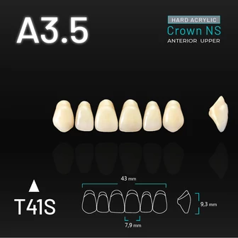 Yamahachi Acryl Crown NS felső metsző A3,5-T41S