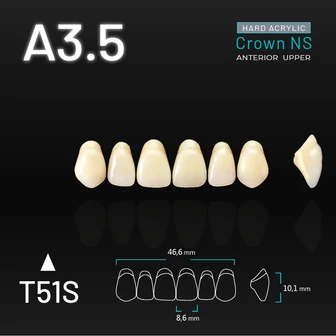 Yamahachi Akril Crown NS felső metsző A3,5-T51S